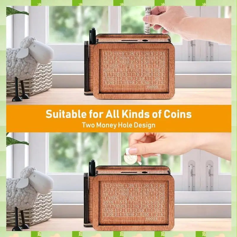 Wooden Cash Vault Piggy Bank – Heavy Duty Money Box For Savage Savings 2025 Edition