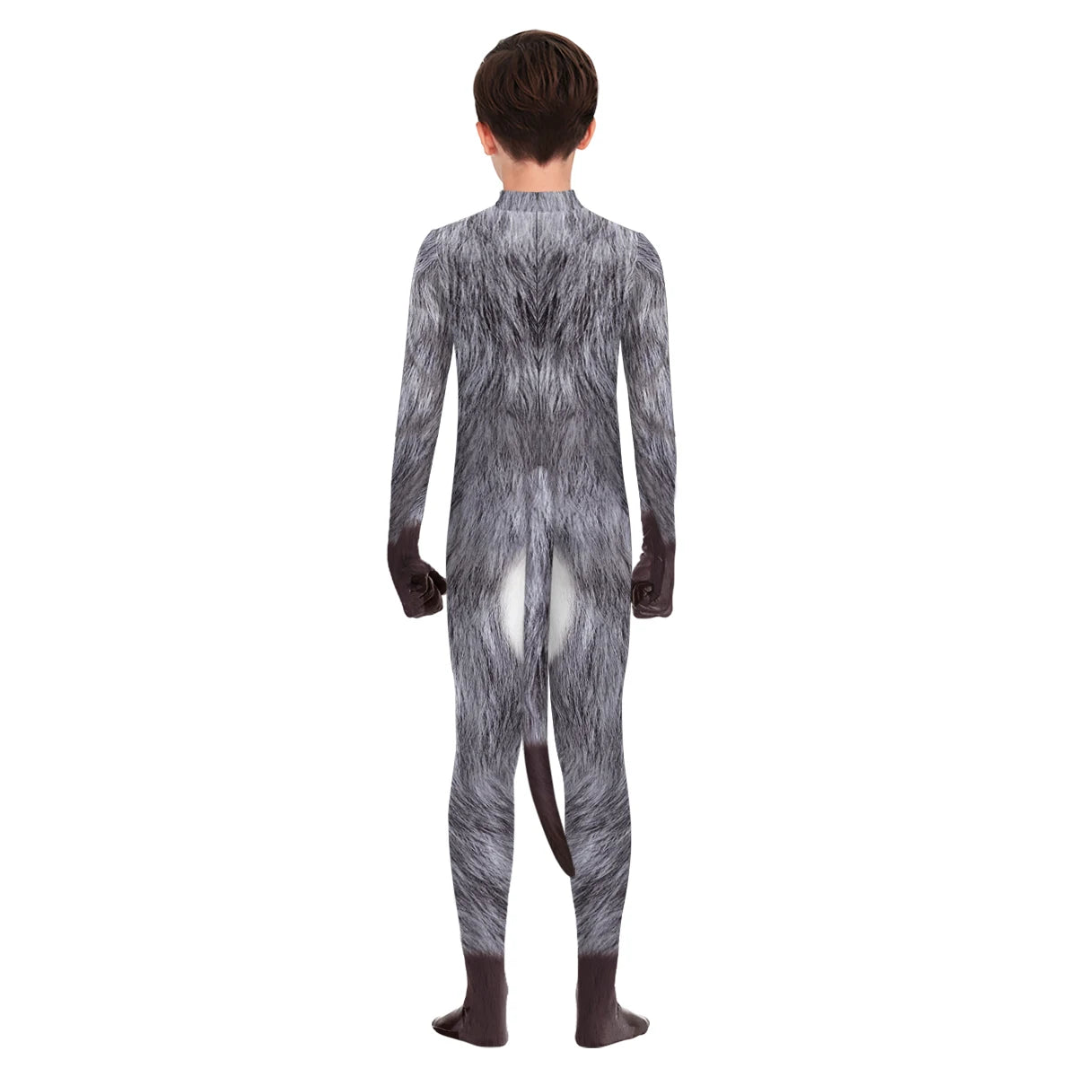 Adorable Animal Print Halloween Cosplay Jumpsuit with Tail - Premium Cosplay Costumes from Lizard Vigilante - Just $42.88! Shop now at Lizard Vigilante