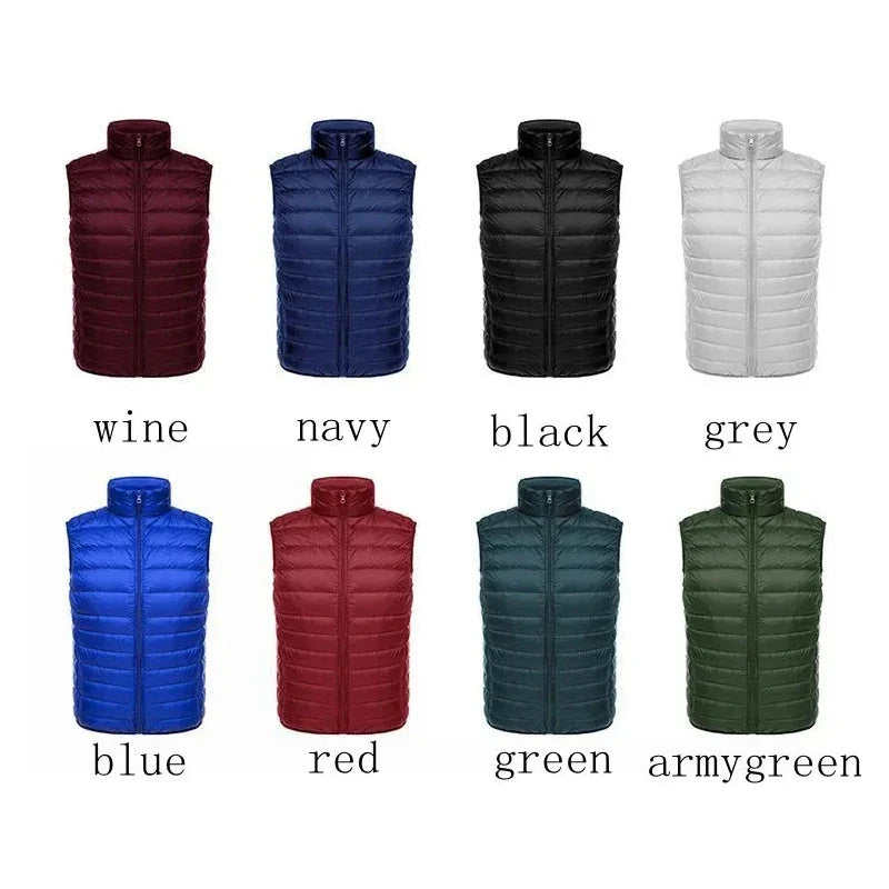 NewBang Men Sleeveless Warm Vest Ultra Light Down Vest Man Winter Solid Sleeveless Jacket Men's Lightweight Waterproof Vests