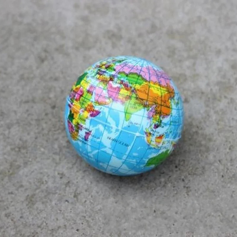 Earth Globe Squeeze Toys Funny Stress Relief PU Foam Squeeze Ball Hand Wrist Exercise Sponge Toys For Kids Adults Child Creative Gifts - Premium stress ball from Lizard Vigilante - Just $9.99! Shop now at Lizard Vigilante