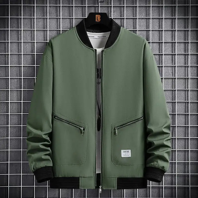 Plus Size Men Jacket 7XL 8XL 9XL Bomber Zipper Coat - Autumn Winter Outerwear - Premium bomber jacket from Lizard Vigilante - Just $48.88! Shop now at Lizard Vigilante