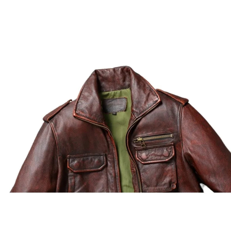 Bloodtrail Authority Jacket | Vintage Cowhide War-Torn Masterpiece