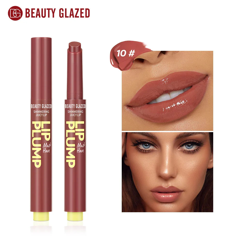 Beauty Glazed 12 Color Shimmering Juicy Lipstick,Shining Lip Plump,Moisturizing Nourishing Women Lip Makeup.Girl's Gift