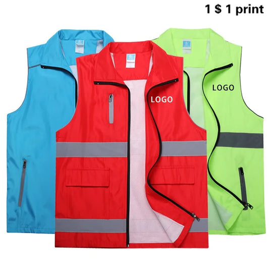 Night Reflective Safety Vest - High Visibility Workwear - Premium vest from Lizard Vigilante - Just $19.88! Shop now at Lizard Vigilante