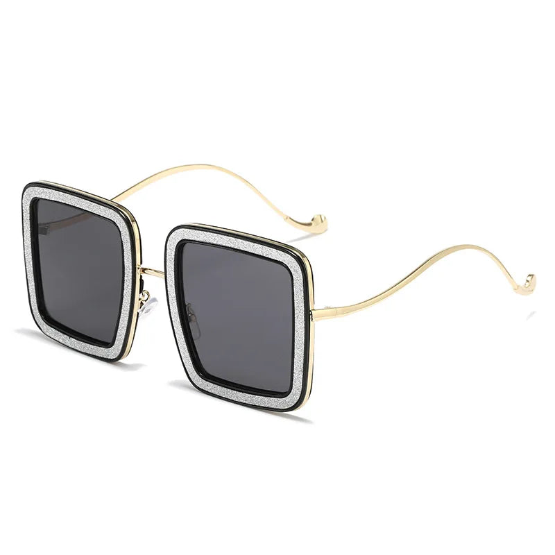 Glitter Vortex Shades – Rockstar Ice-Out Sunglasses for Unapologetic Legends - Premium shades from Lizard Vigilante - Just $26.99! Shop now at Lizard Vigilante