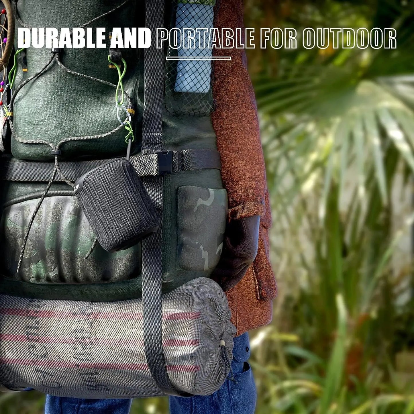 Bluetooth Speakers, 15W Portable Speakers Bluetooth Wireless V5.3 with Stereo Sound, Active Extra Bass, IPX7 Waterproof Shower