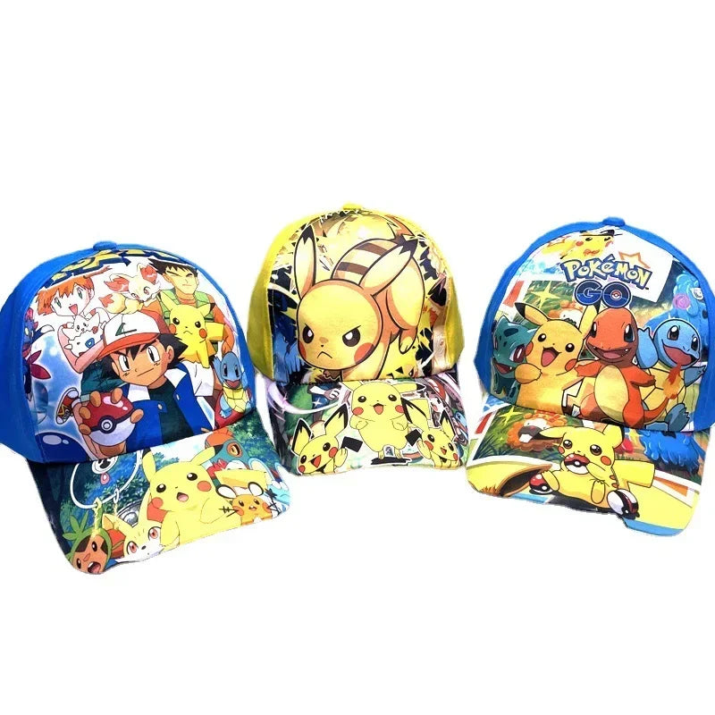 Pokemon Pikachu Baseball Cap Y2k Beach Anime Character Funny Hat Outdoor Sports Sunhat Kawaii Kids Toys Birthday Gift - Premium hat from Lizard Vigilante - Just $19.99! Shop now at Lizard Vigilante