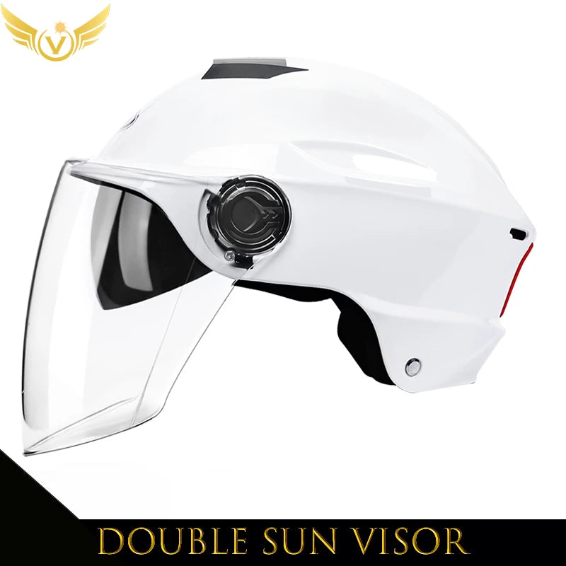 Electric Scooter Helmet Summer Vespa Chopper Motorcycle Helmets Safety Waterfall Soman Urban Articles Woman Men Moto Equipment - Lizard Vigilante