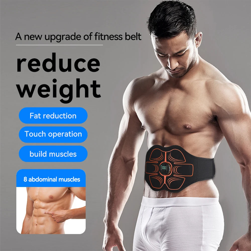 EMS Muscle Stimulator Belt Lose Weight Fat Burning Abdominal Trainer Lazy Fitness Exercise Slimming Massager Pad For Men Women - Premium  from Lizard Vigilante - Just $27.99! Shop now at Lizard Vigilante