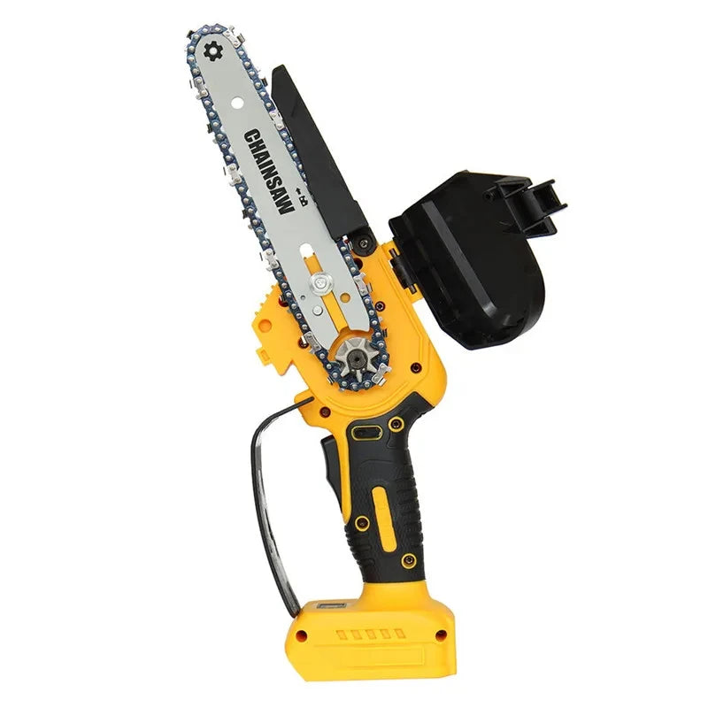 Ponbos 6-Inch Handheld Brushless Chainsaw – Powerful Gardening Tool for Trimming and Felling with Oil Bottle & DeWALT 18V Compatibility - Premium chainsaw from Lizard Vigilante - Just $91.08! Shop now at Lizard Vigilante