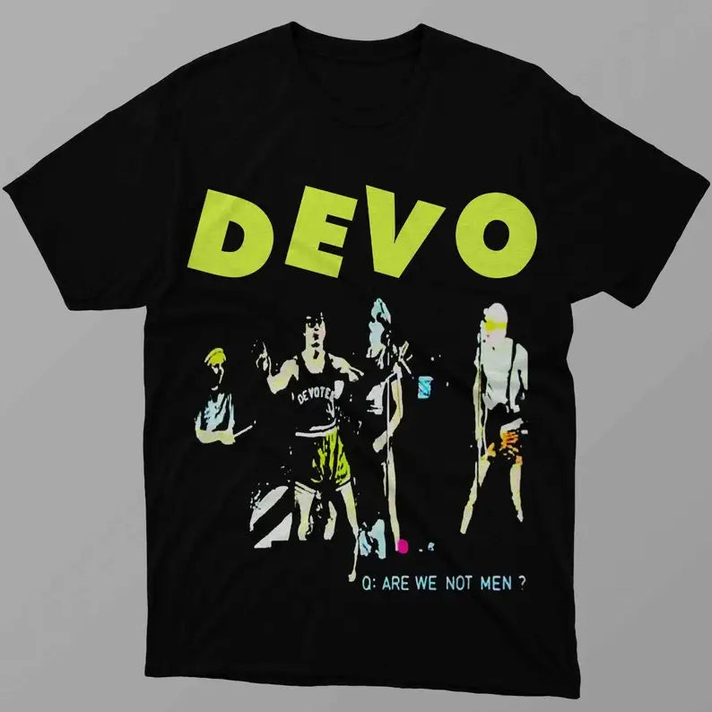 Devo Music Tshirt Adult Regular Fit O-Necked T-shirt Classic T-Shirt Men's clothing - Lizard Vigilante
