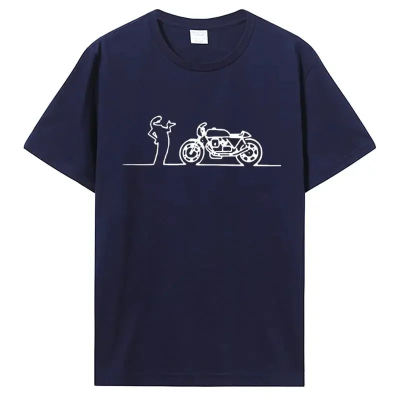 Moto Guzzi La Linea Guzzisti Nomads T-Shirt – Stylish Casual Cotton Tee for Men and Women, Perfect for Streetwear and Daily Life - Premium tee from Lizard Vigilante - Just $23.88! Shop now at Lizard Vigilante