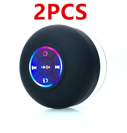New Bathroom Waterproof Wireless LED Bluetooth Speaker Large Suction Cup Mini Portable Speaker Outdoor Sports Stereo Speaker