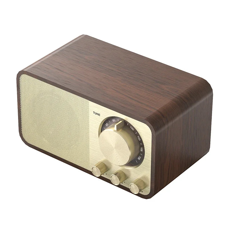 Nostalgic Bluetooth Speaker Bluetooth Sound Retro Classic Speaker Retro Radio Wireless Bluetooth 5.0 Wooden Portable Subwoofer