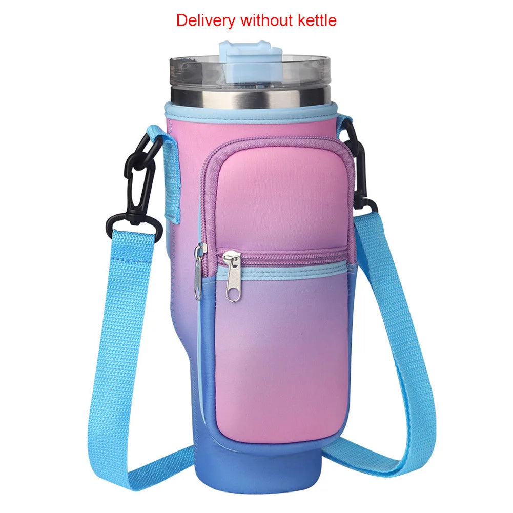 40oz Neoprene Water Bottle Sleeve with Phone & Key Holder – Adjustable Strap, Waterproof Pouch for Outdoor Adventures - Premium water bottle cover from Lizard Vigilante - Just $29.99! Shop now at Lizard Vigilante