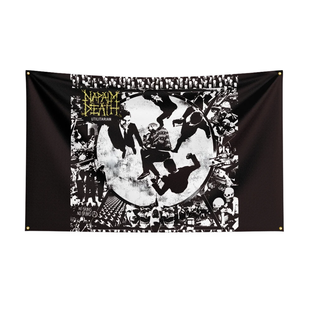 Napalm Death Rock Band Flag – 3x5 Ft Heavy Metal Polyester Digital Printed Banner for Wall & Outdoor Decoration - Premium flag from Lizard Vigilante - Just $15.99! Shop now at Lizard Vigilante