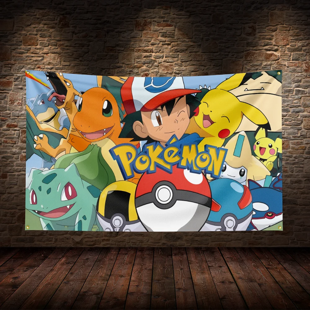 3x5 Ft Pokémon Adventure Flag – Printed Movie Poster Warrior Themed Tapestry, Perfect for Party, Yard, and Wall Decor - Premium flag from Lizard Vigilante - Just $17.99! Shop now at Lizard Vigilante