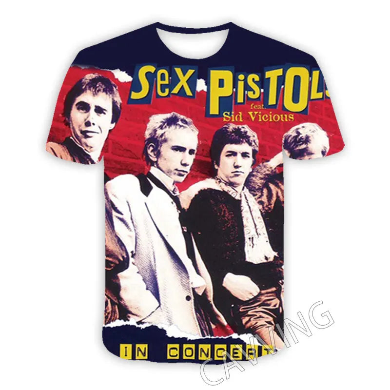 3D Printed Punk Rock Band Sex Pistols Casual T-shirts Hip Hop T Shirts Harajuku Styles Tops Clothing for Men/women - Premium  from Lizard Vigilante - Just $28.99! Shop now at Lizard Vigilante