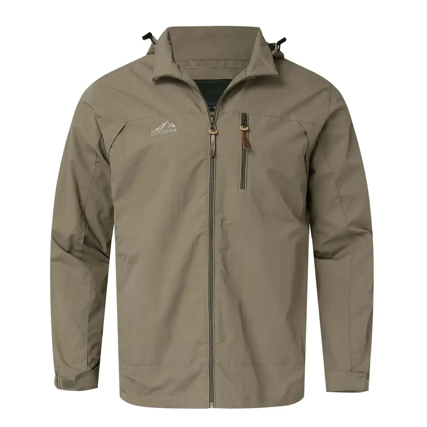 New Functional Waterproof Jacket Men's Autumn Casual Rainproof Detachable Cap Work Coat Hiking Mountain Windproof Windbreaker