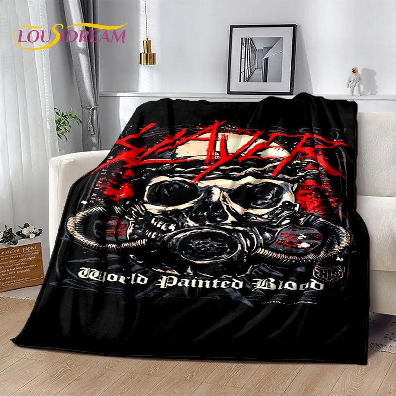 Slayer Heavy Metal Band Soft Plush Blanket,Flannel Blanket Throw Blanket for Living Room Bedroom Bed Sofa Picnic Cover Warm Kids - Lizard Vigilante