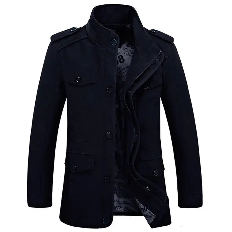 High Quality Men's Casual Jacket 6XL Male Windbreaker Oversized Cotton Classic Jackets Men Clothing Trench Coat A4F5806