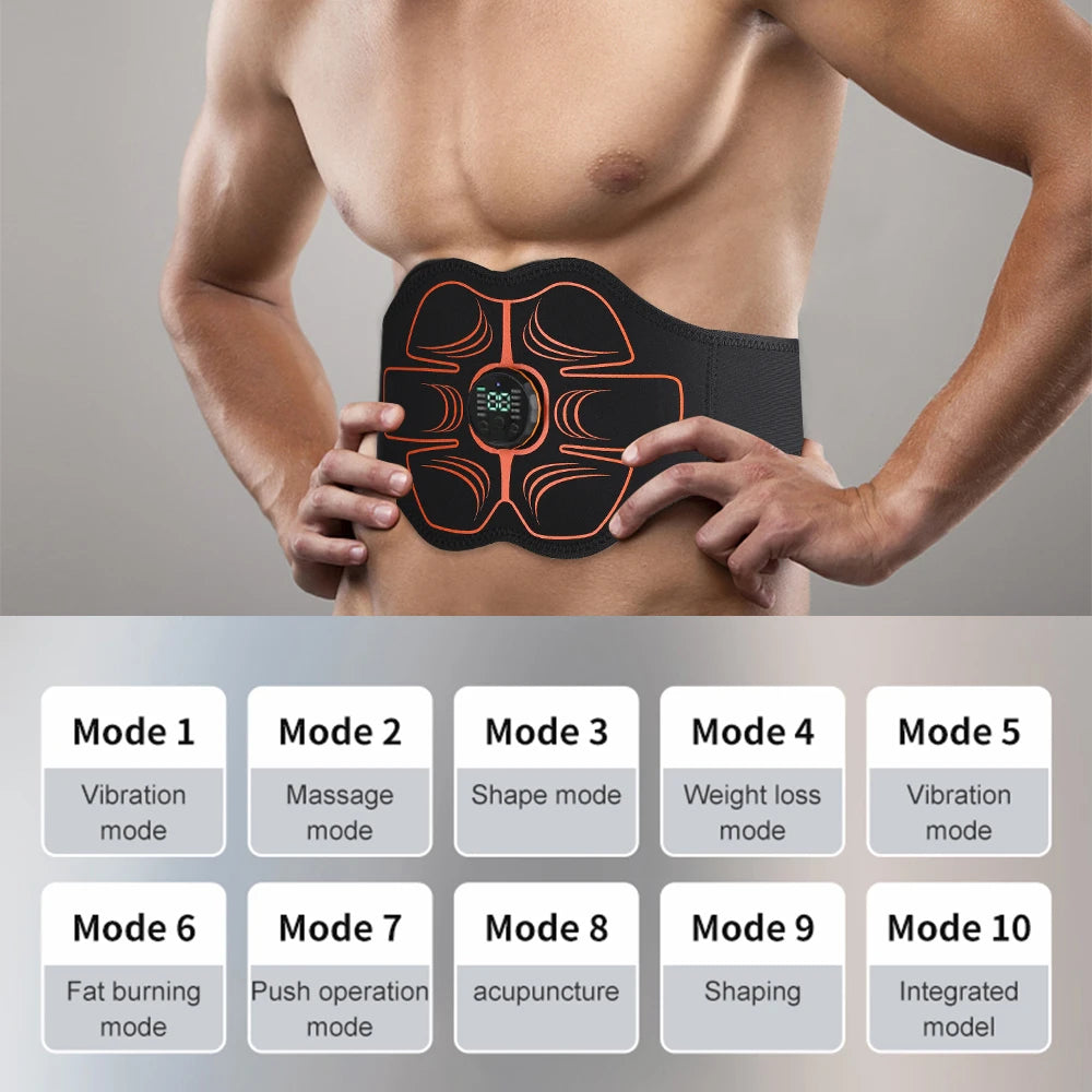 EMS Muscle Stimulator Belt Lose Weight Fat Burning Abdominal Trainer Lazy Fitness Exercise Slimming Massager Pad For Men Women - Premium  from Lizard Vigilante - Just $27.99! Shop now at Lizard Vigilante