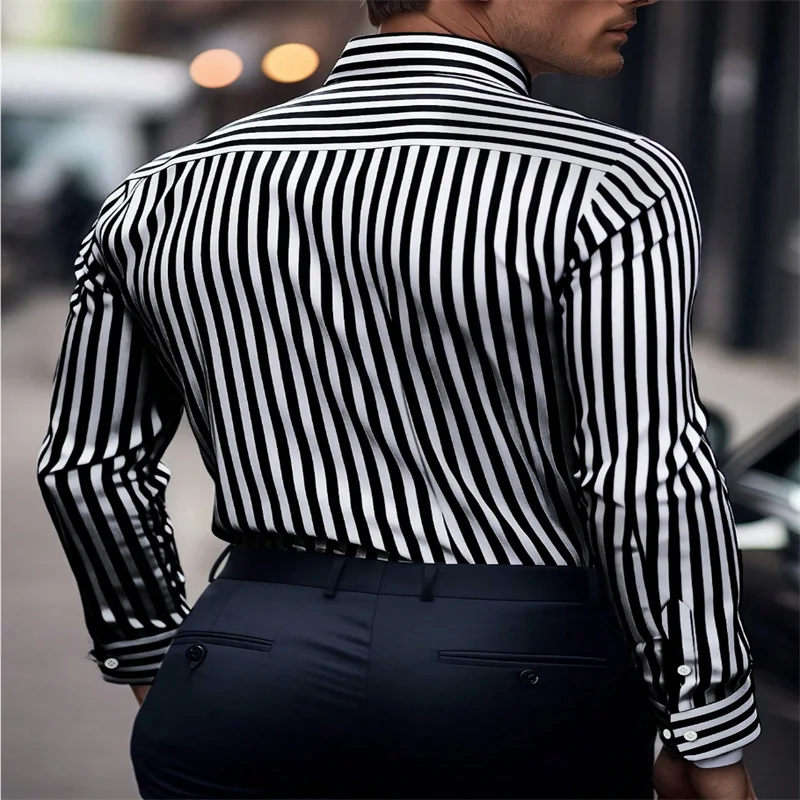 Royal Vice Men’s Luxury Striped Silk Shirt – Business Rebel Fit Up To 6XL - Premium shirt from dsers - Just $23.99! Shop now at Lizard Vigilante