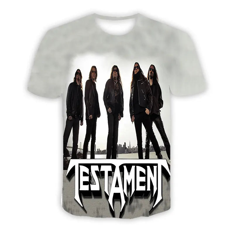 Thrash Metal 3D Printed Testament ROCK Casual T-shirts  Hip Hop T Shirts Harajuku Styles Tops Clothing for Men/Women - Premium T-Shirt from Lizard Vigilante - Just $28.99! Shop now at Lizard Vigilante