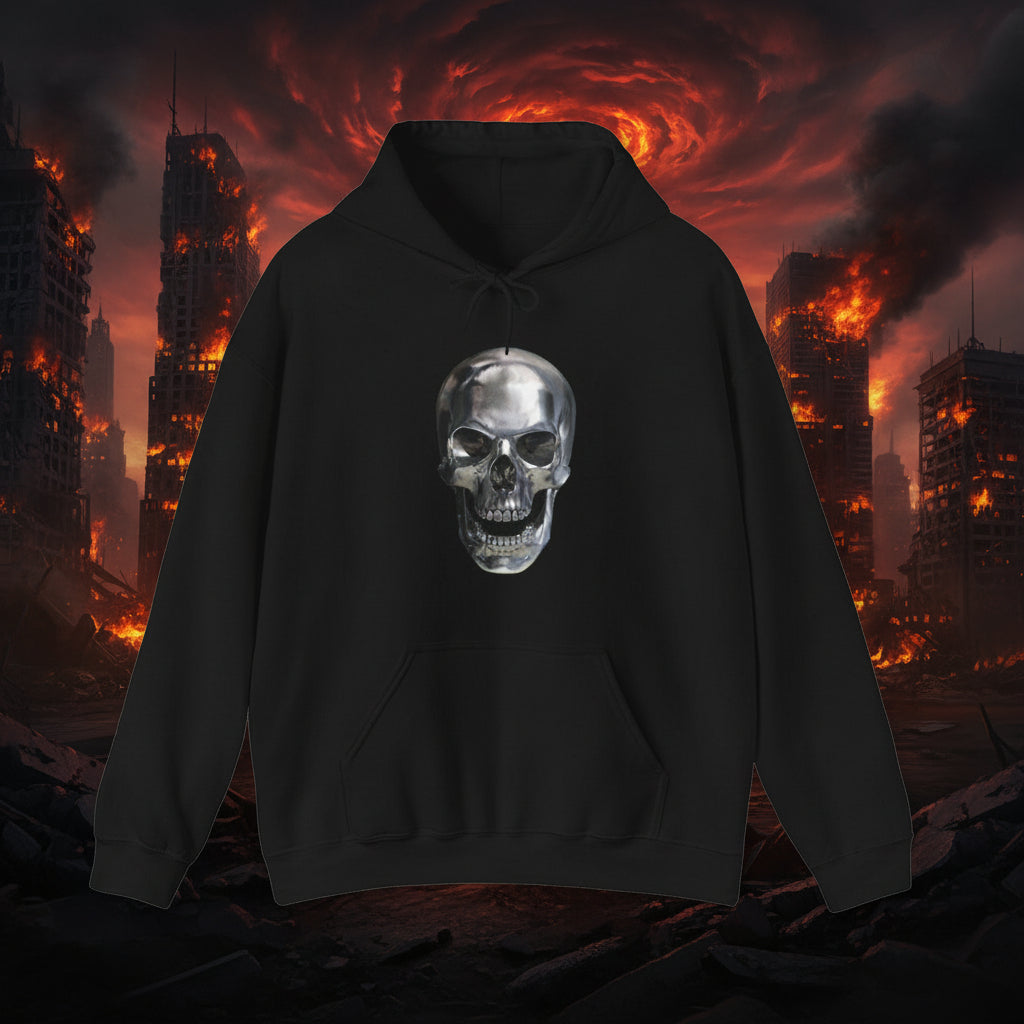 Shining Skull Unisex Heavy Blend™ Hooded Sweatshirt - Lizard Vigilante