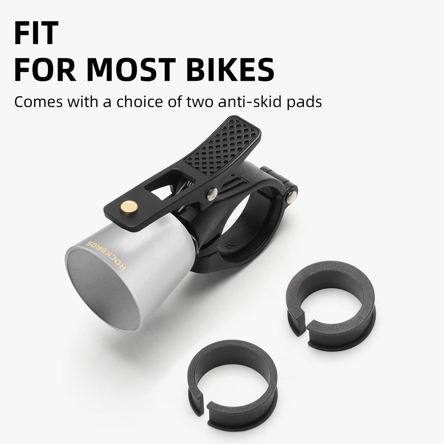 ROCKBROS Classic Brass Bike Bell Loud Easy Install Fits Most Handlebars