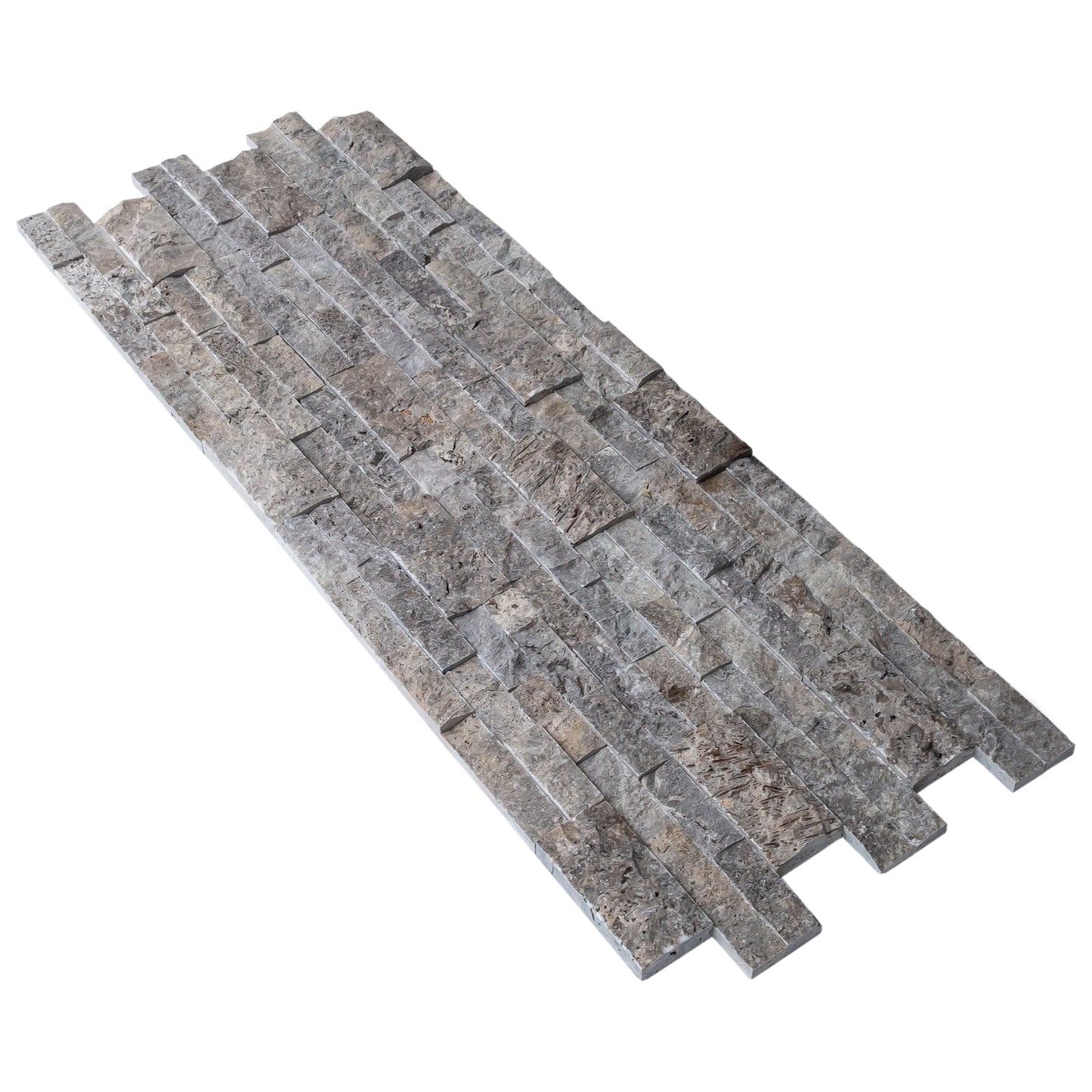 Silver Ledger 3D Panel 6"x24" Natural Travertine Wall Tile - Full Truckload