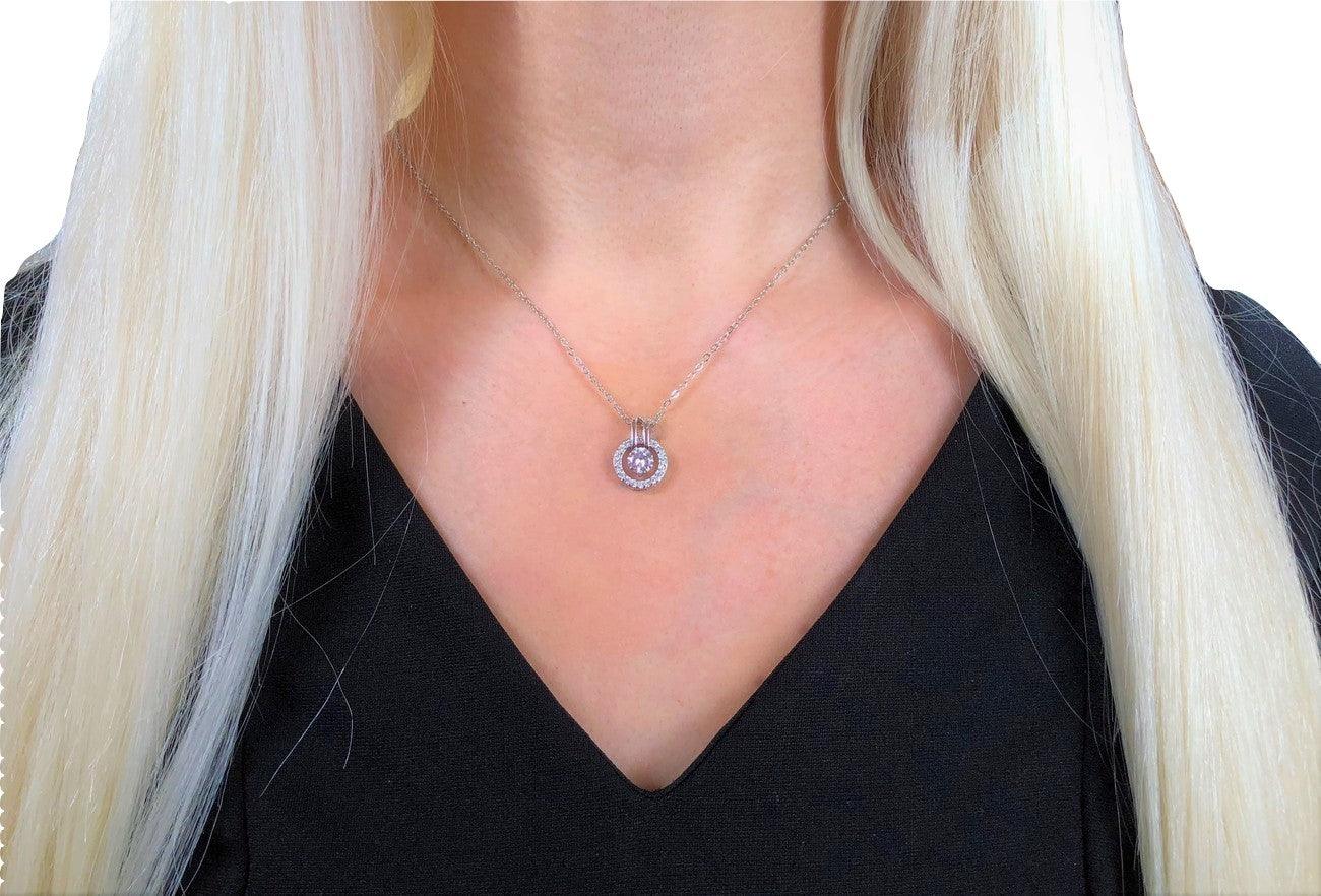 Cubic Zirconia Necklace and Earring Set