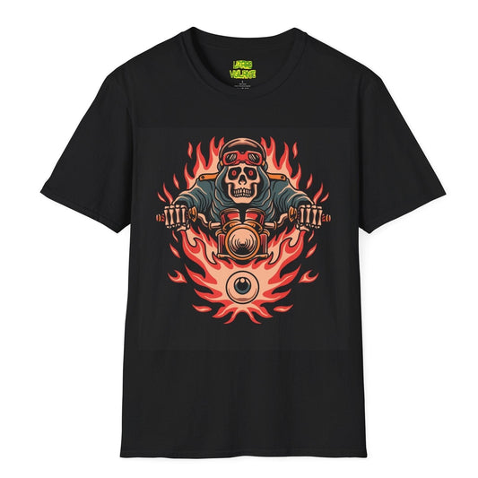 Skeleton Biker Unisex Softstyle T-Shirt - Lizard Vigilante