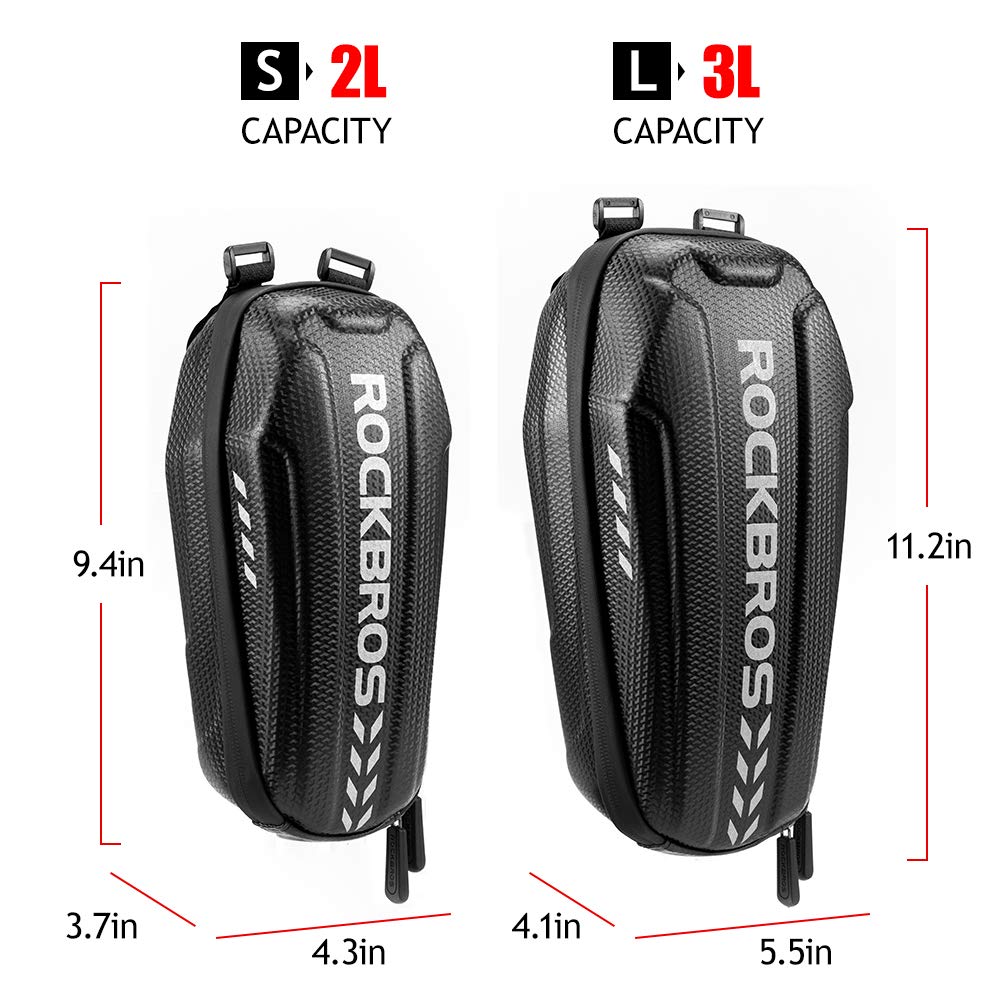ROCKBROS Scooter Storage Bag Waterproof EVA Hard Shell Handlebar Bag for Scooters  Folding Bikes