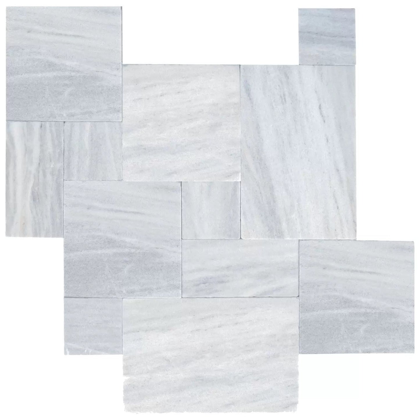 Solto White Marble Tumbled Pavers - Full Truckload