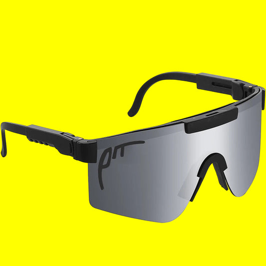 Black and gray sunglasses with a brand logo on a white background, labeled 'Youth Sunglasses'.