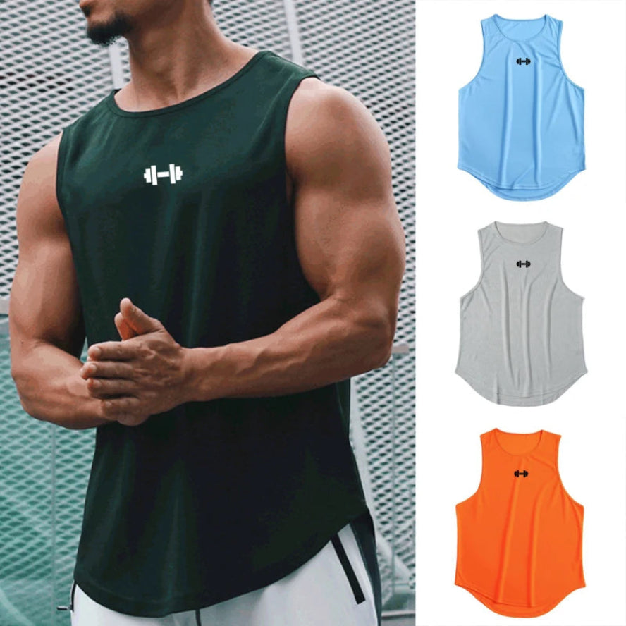 Summer Men's Gym Tank Top Fitness Training Clothing Quick-drying Loose Bodybuilding Sleeveless Shirt Men Fashion Basketball Vest - Premium  from Lizard Vigilante - Just $13.99! Shop now at Lizard Vigilante