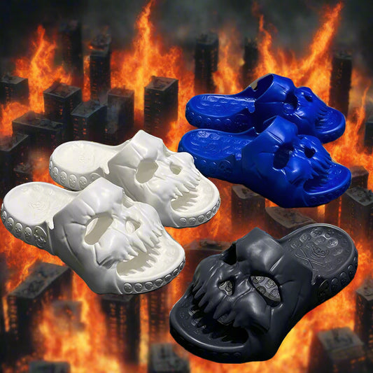 Summer Skull Men Women Slippers Easter Slippers Male Outdoor Fun Novelty Slide Thick Sole Platform Beach Soft Women Sandal - Premium  from Lizard Vigilante - Just $27.99! Shop now at Lizard Vigilante