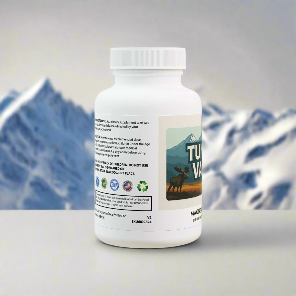 Supplement bottle with label on a white background