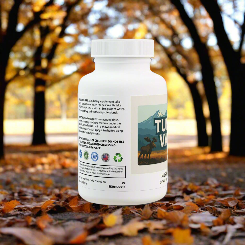 Supplement bottle with label on a white background