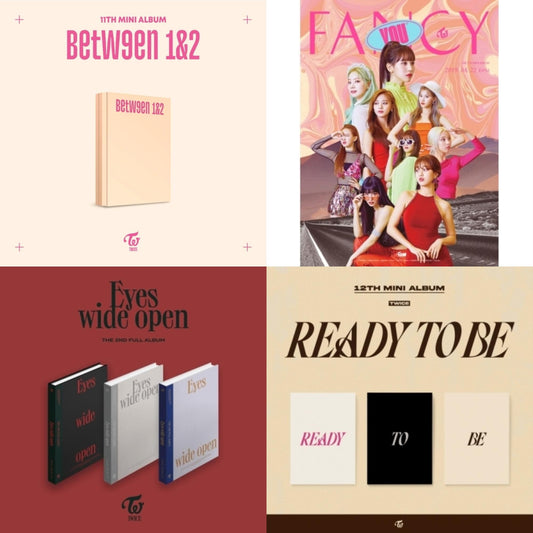 Twice - Between 1&2 (Archive Version) & Fancy You (7Th Album) & Eyes Wide Open: Vol. 2 & Ready To Be (12Th Mini Album) - CD Bundle