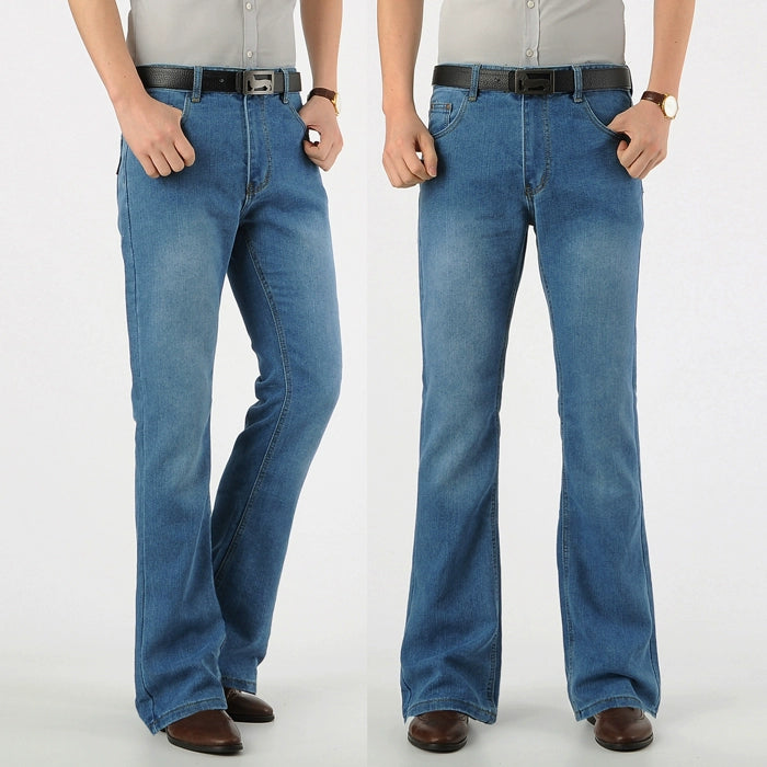 New Men's Bell-Bottom Pants Men's Slim-Fit Slimming Jeans Men's Bootcut Trousers Trousers Flared Jeans Trousers - Lizard Vigilante