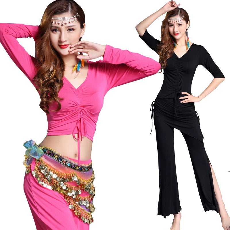 Belly Dance Costume Female Exercise Clothing 2024 New Arrival Suit Beginner Modal Sexy Oversize Cover Belly Spring and Summer - Premium  from Lizard Vigilante - Just $15.99! Shop now at Lizard Vigilante