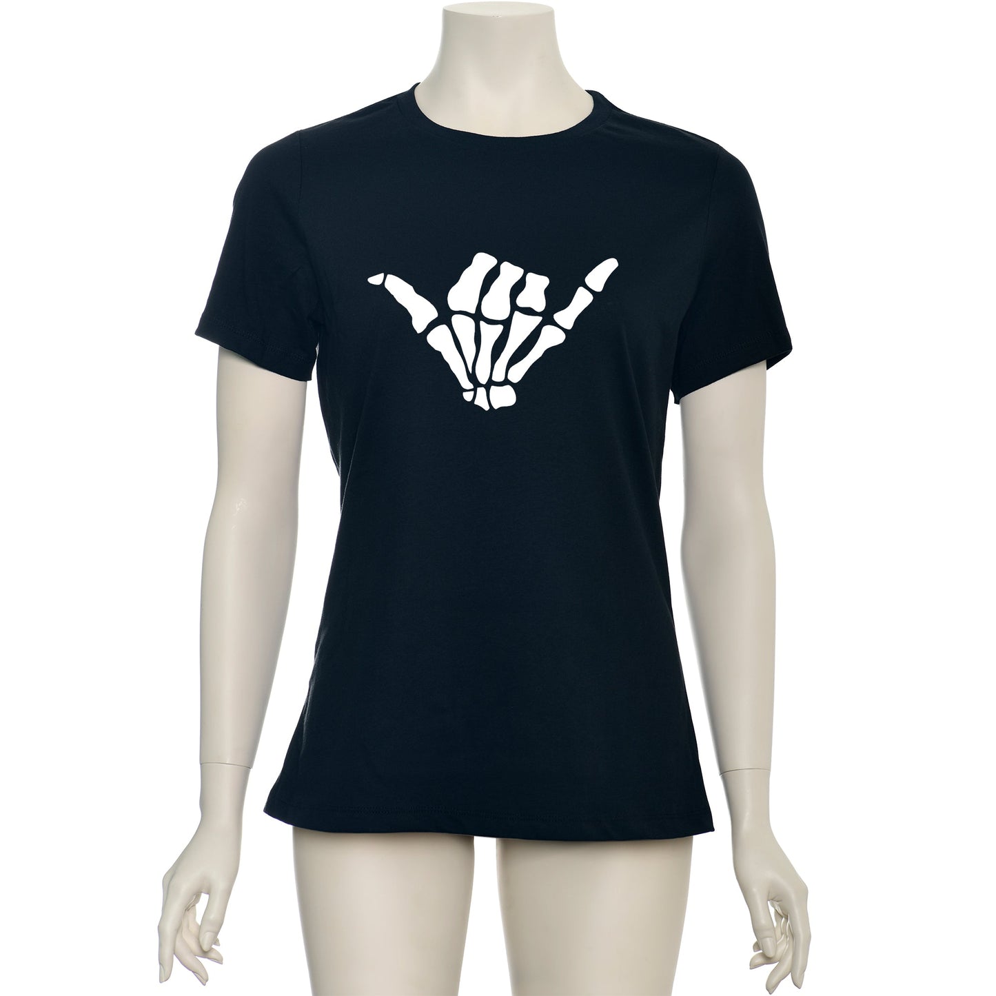 Glow in the Dark Shaka Skelelton Hand Tee Shirt