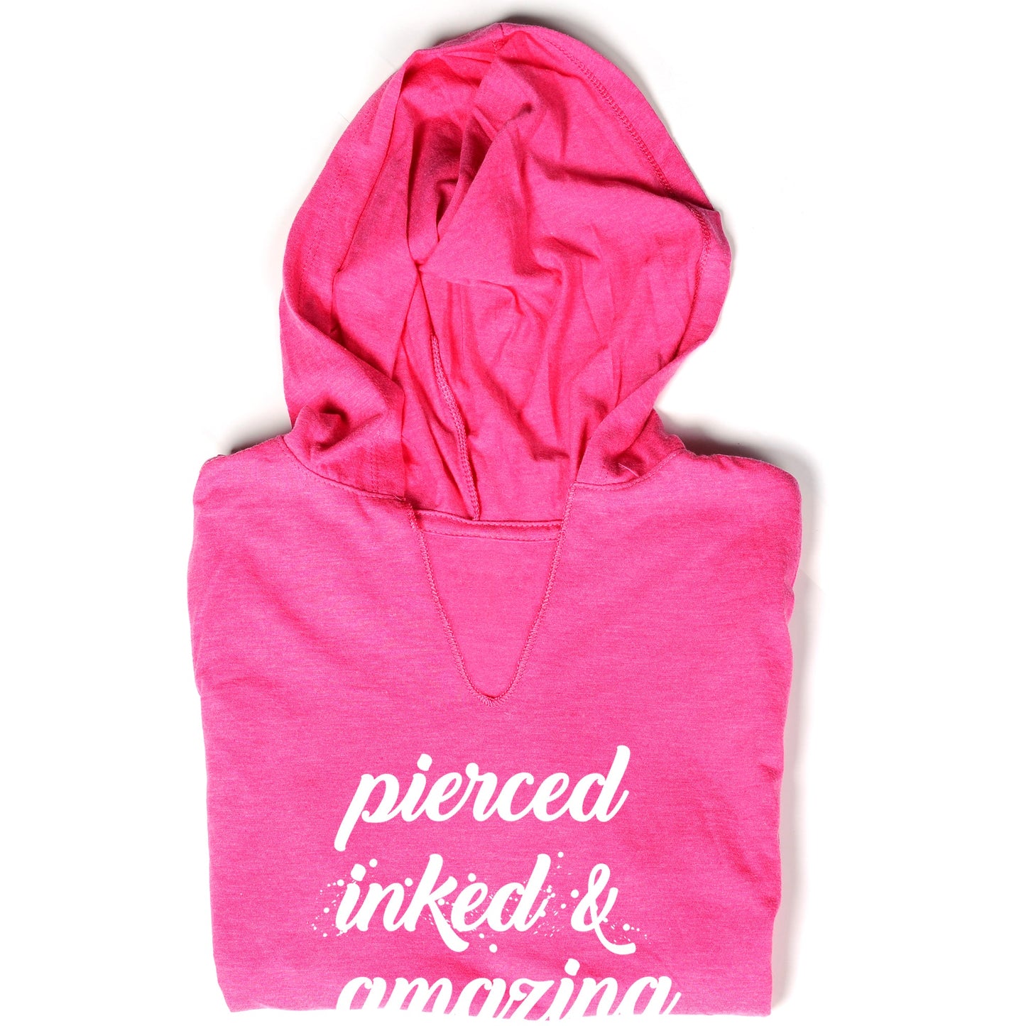 Pierced Inked & Amazing Pink Frost Tapered Long Sleeve Hoodie