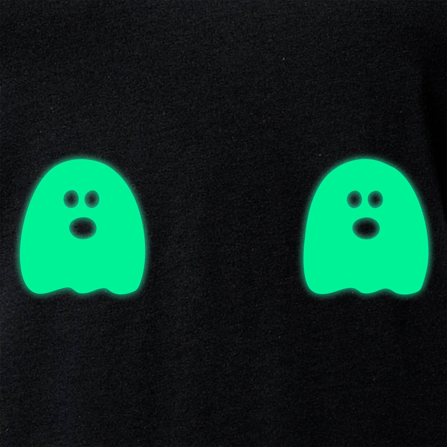 Halloween Glow in the Dark Ghost Boobies Tee V-Neck Tee Shirt 100% Cotton