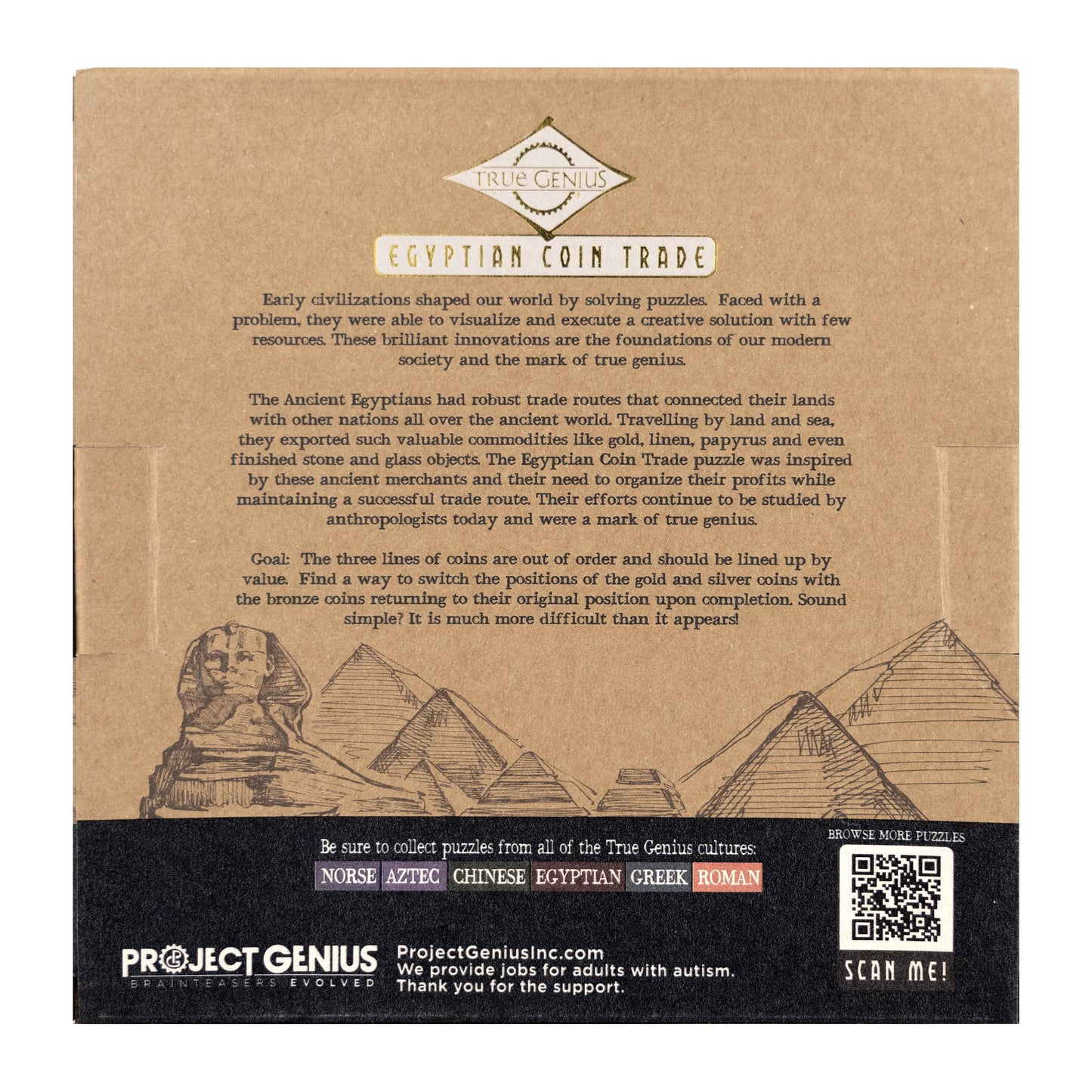 Egyptian Coin Trade - Column Swap Brainteaser