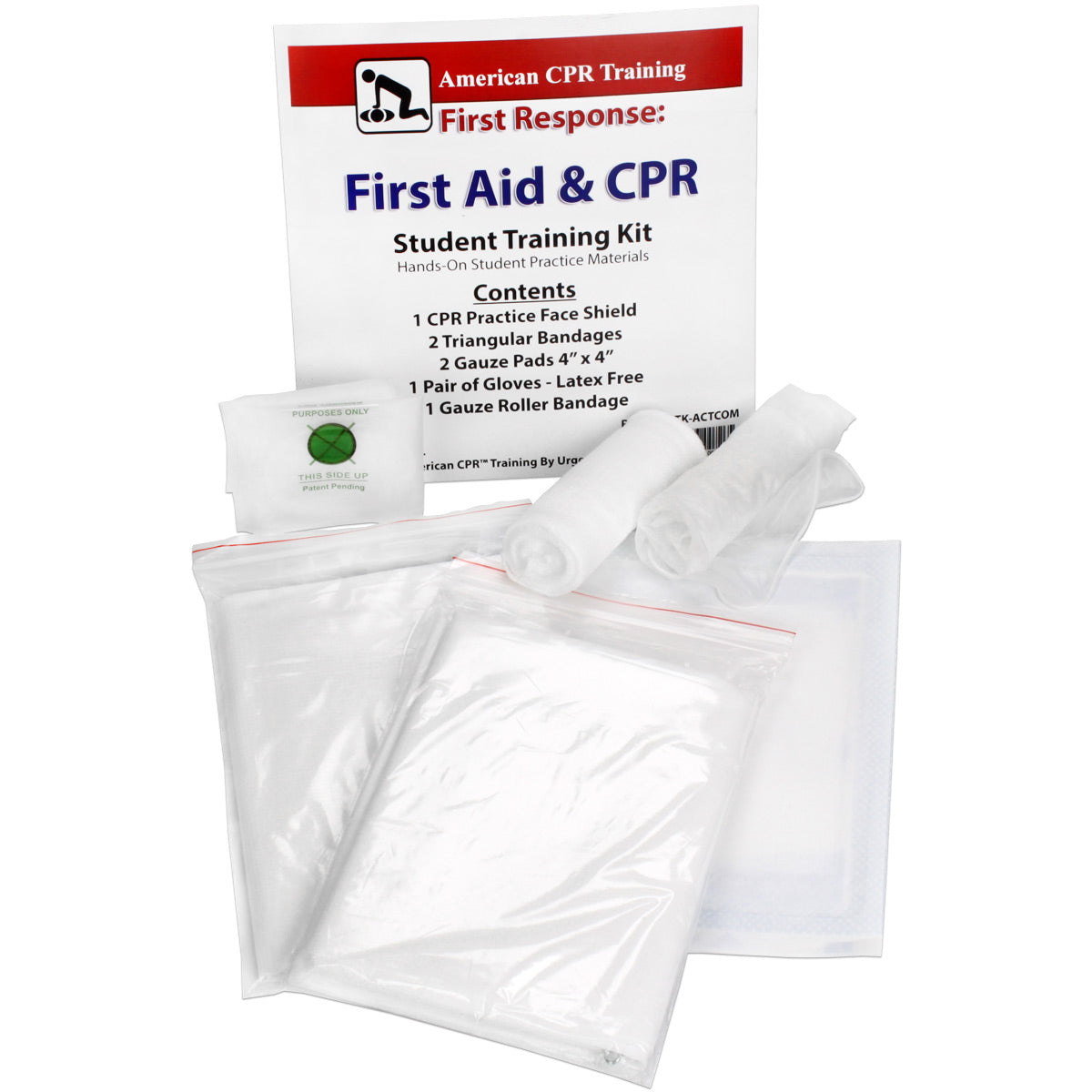 CPR & First Aid Student Training Kit, 8 Pieces