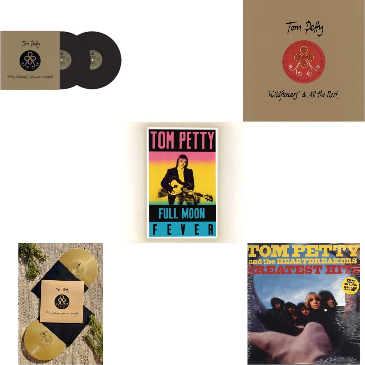 Finding Wildflowers (Alternate Versions) (2LP/Gold Vinyl) (I) & Finding Wildflowers (Alternate Versions) (2LP) & Wildflowers & All The Rest (Deluxe Edition/7LP) & Full Moon Fever (180G) & Greatest Hits (2LP)