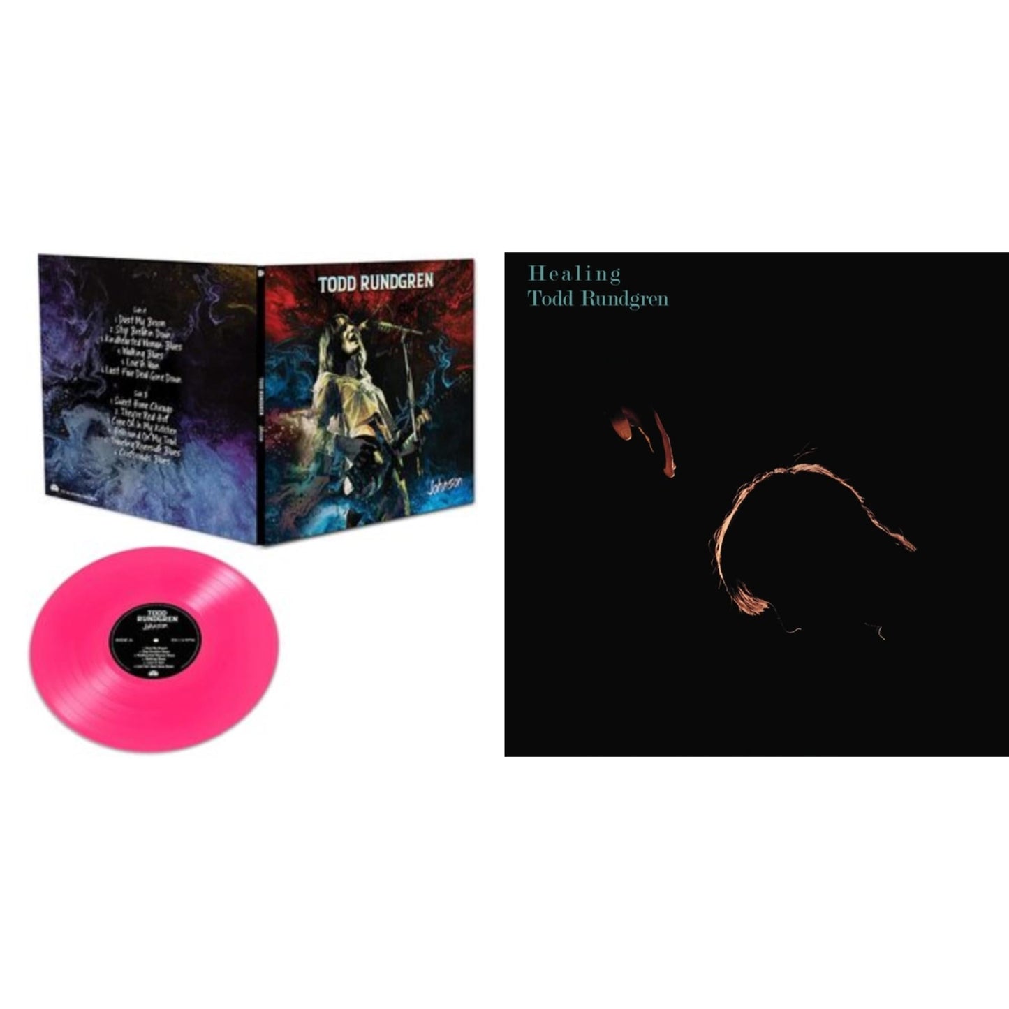 Todd Rundgren - Healing (Clear LP Vinyl/Translucent Blue 7Inch) & Johnson (Pink LP Vinyl)